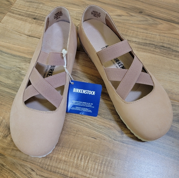 Birkenstock Shoes - Birkenstock Santa Ana Ballet Flat,color Soft Pink Nubuck,size US 9